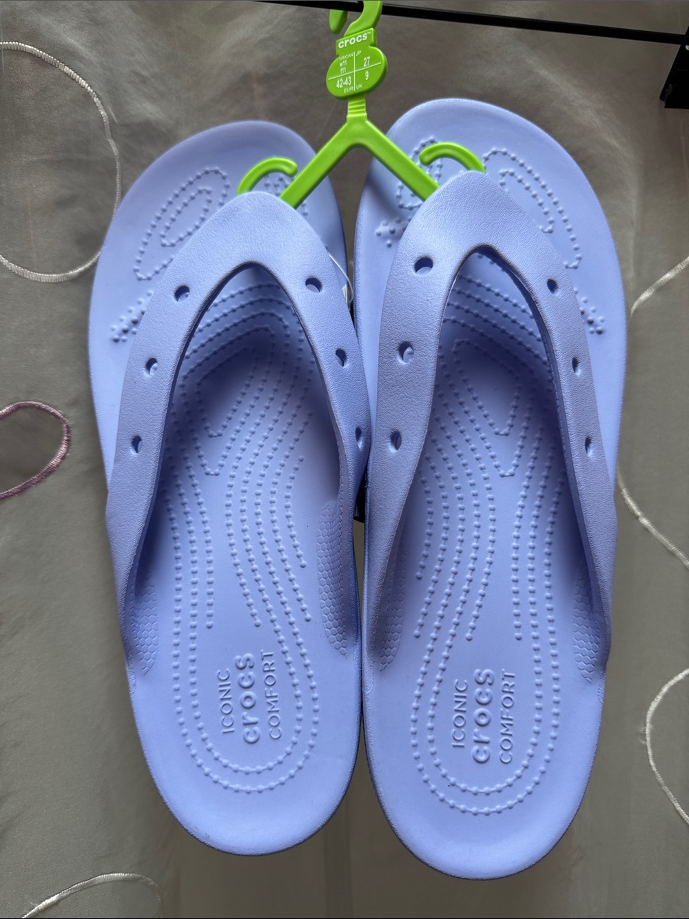 Crocs Women’s Classic Platform Flip Flops (Lavender, Size 11, NWT - 207714-5Q6)